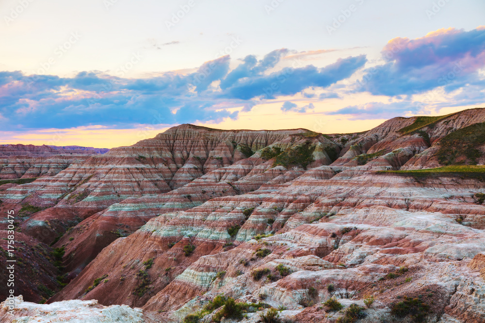Scenic view at Badlands National Park, South Dakota, USA