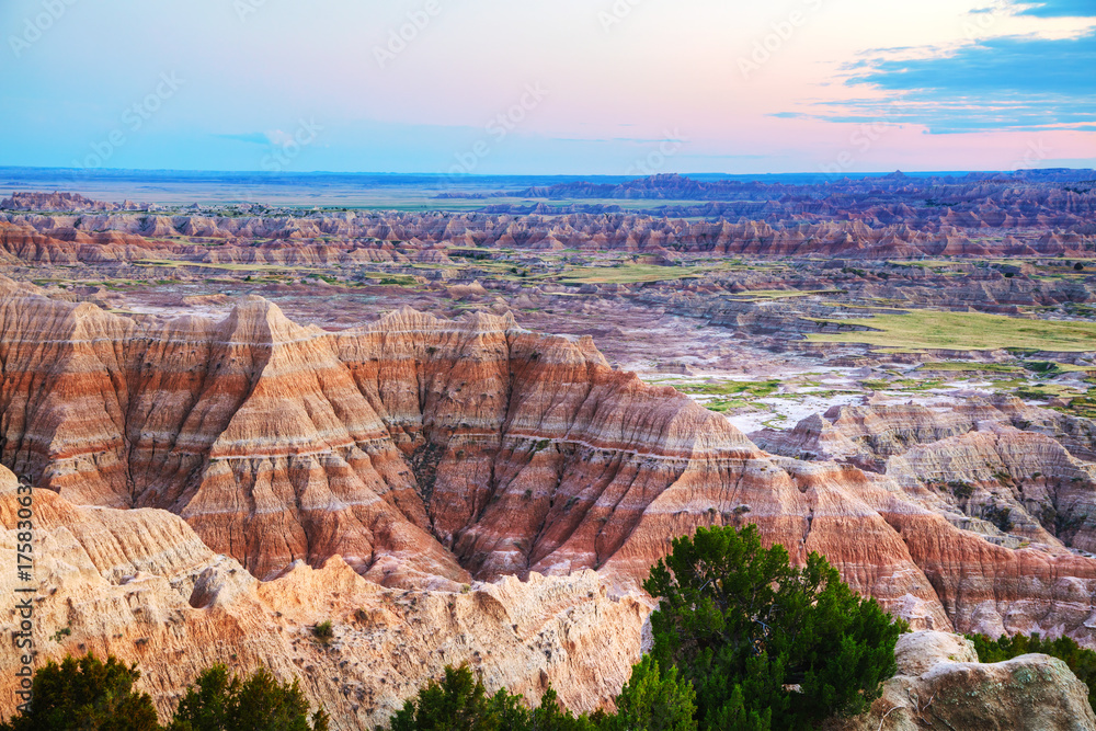 Scenic view at Badlands National Park, South Dakota, USA