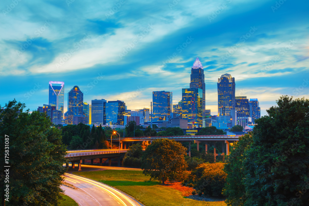 Overview of downtown Charlotte, NC