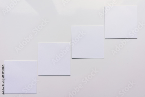 Wallpaper Mural Four square sheet on a white background. Top view. Close-up Torontodigital.ca