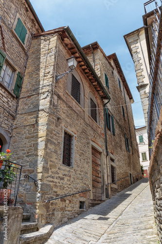 Narrow street in the old town in Italy