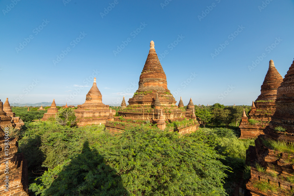 Old Bagan pagodas and temples in Myanmar