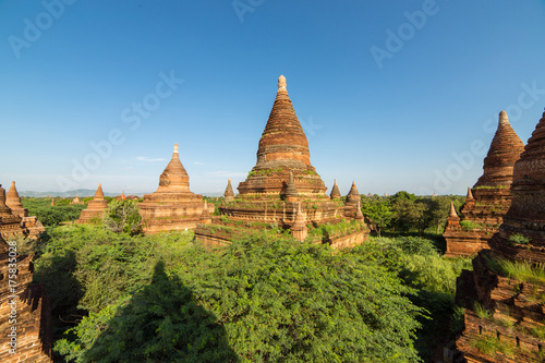 Old Bagan pagodas and temples in Myanmar