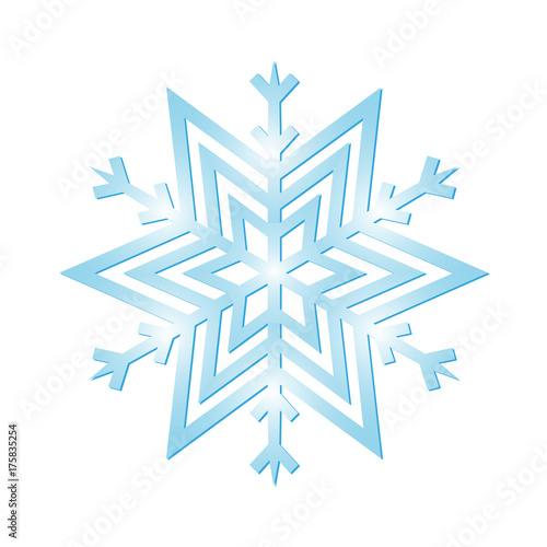 Eiskristalle, Schneeflocke zur Weihnachtsdekoration,
Schnee, Winter, Symbol in der Adventszeit,
Vektor Illustration isoliert auf weißem Hintergrund,