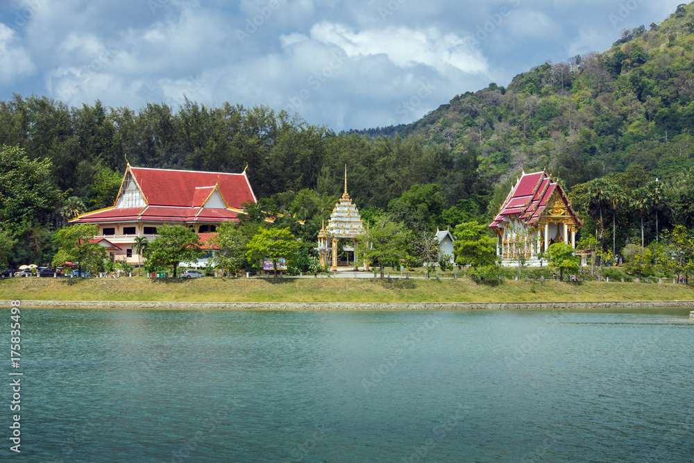 Buddhist temple on the island of Phuket in Thailand Buddhist temple on the island of Phuket in Thailand