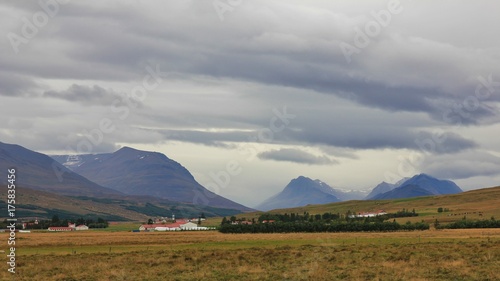 Rural landscape in the north of Iceland.