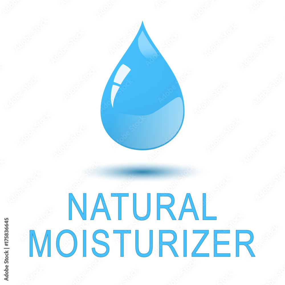 Water - natural moisturizer square concept poster. Water - natural moisturizer square concept poster.