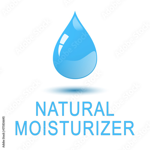 Water - natural moisturizer square concept poster.