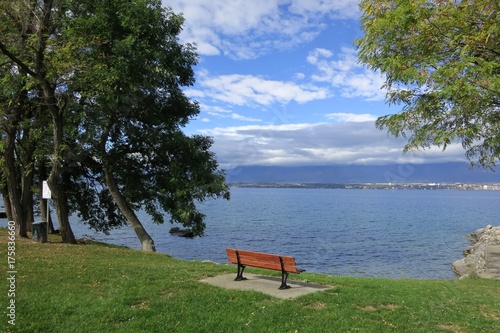 Leman lake near Geneva in Switzerland, Europe