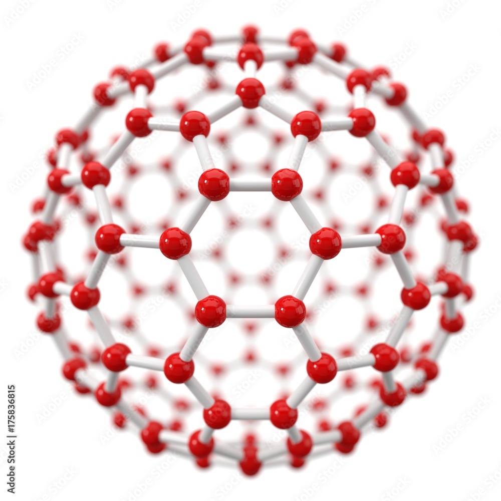 spherical molecule model on white background. spherical molecule model on white background.