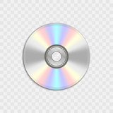 Realistic compact CD or DVD disc.