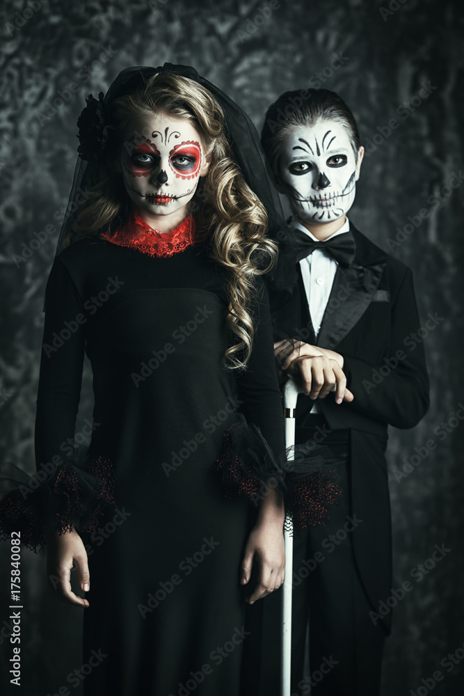 elegant scary couple