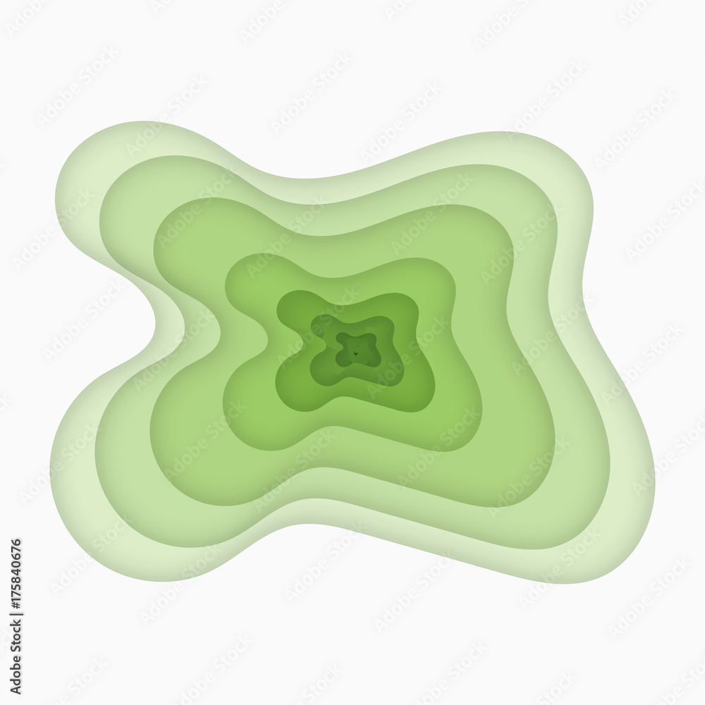 Green Paper art carving vector. Green Paper art carving vector.