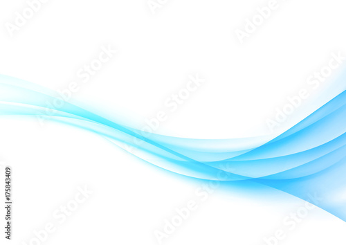 Bright abstract elegant hi-tech modern blue gradient swoosh lines background