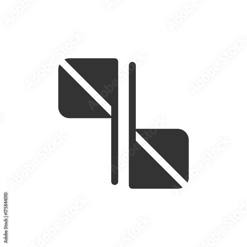 Communication Glyph - Semaphore Flags Icon