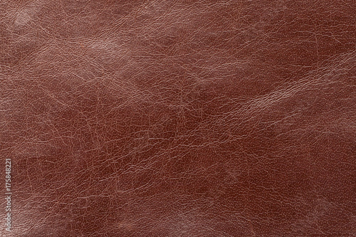 Brown old leather abstract texture, macro shot