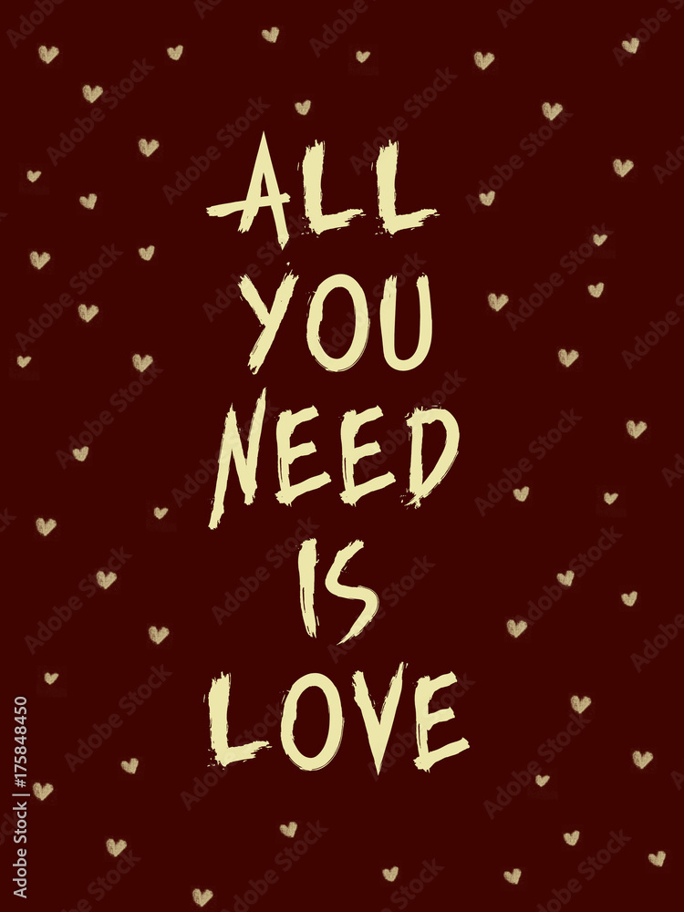 All you need is love card design