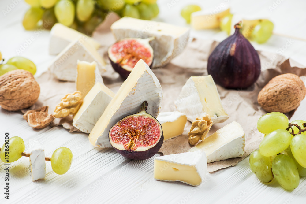 appetizer snack with pieces of camembert cheese appetizer snack with pieces of camembert cheese