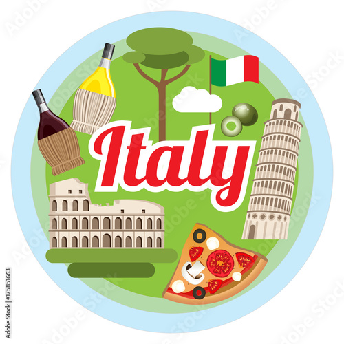Love Italy concept.