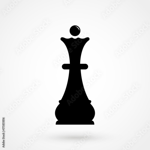 Chess queen vector icon.