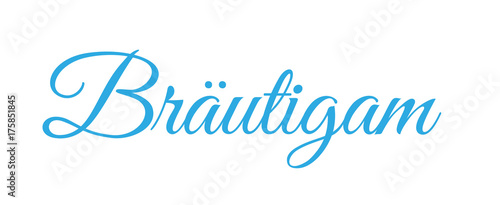 Bräutigam Junggesellinnenabschied Schriftzug