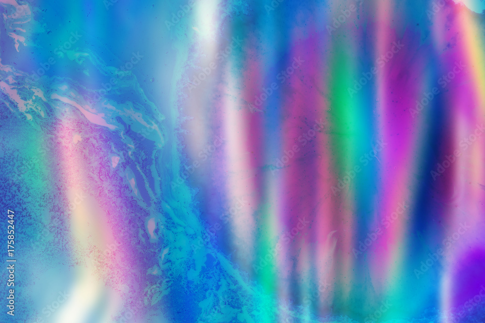 abstract holographic background. organic texture. Vivid color blurred shades, super colorful wallpaper.