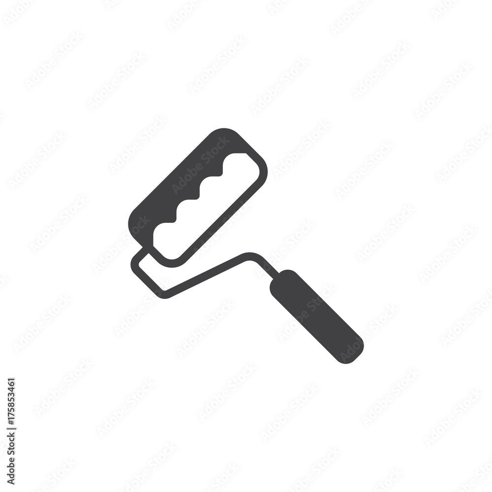 Paint roller icon vector, filled flat sign, solid pictogram isolated on white. Symbol, logo illustration. Paint roller icon vector, filled flat sign, solid pictogram isolated on white. Symbol, logo illustration.