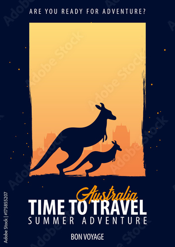 Australia. Time to Travel. Journey, trip, vacation. Your adventure. Bon Voyage.