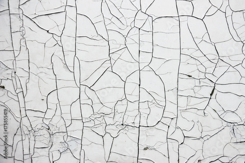 Old Cracked White Paint. Texture for background
