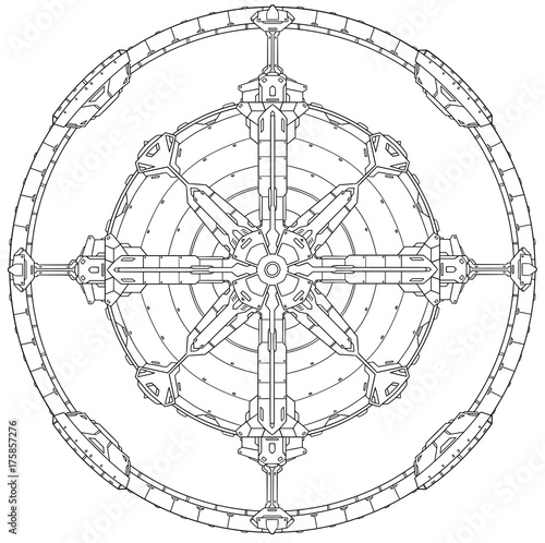 Techno Sci-fi Mandala
