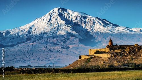 Ararat and Khor Virap, Armenia photo