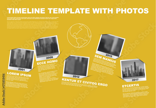 Vector Infographic Company Milestones Timeline Template