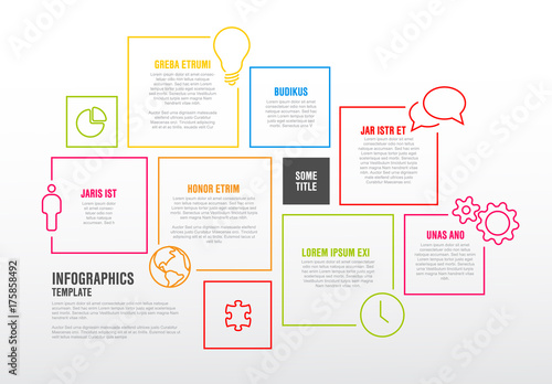 Vector Infographic template with blocks