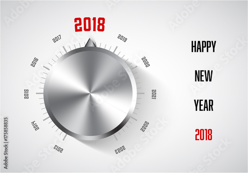 New year 2018 card template