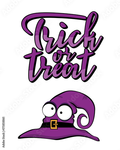 Trick or treat lettering for halloween party 