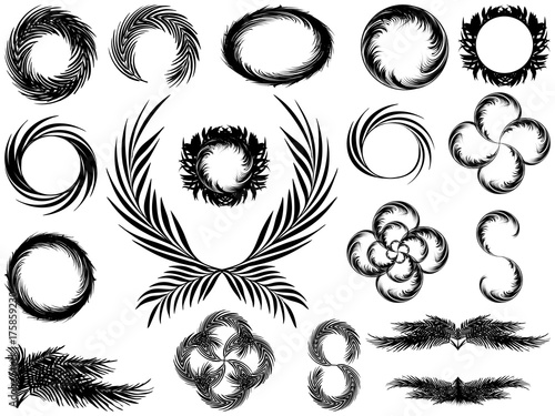 Set of elements for logo design
