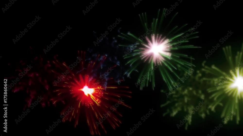 Fuochi d'artificio con canale alpha Fuochi d'artificio con canale alpha