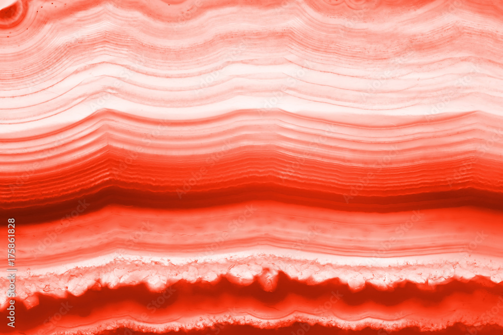 Abstract background - red striped agate slice mineral