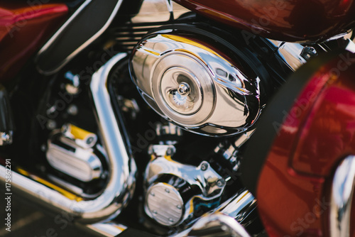 Shiny chrome motorcycle engine block © tol_u4f