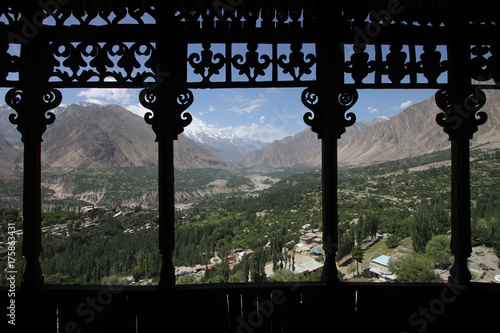 View of Karimabad from the Baltit fort in Hunza photo