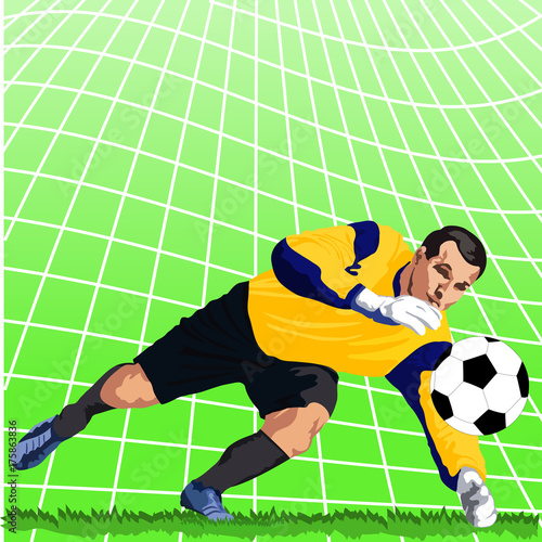 jumping soccer goalie