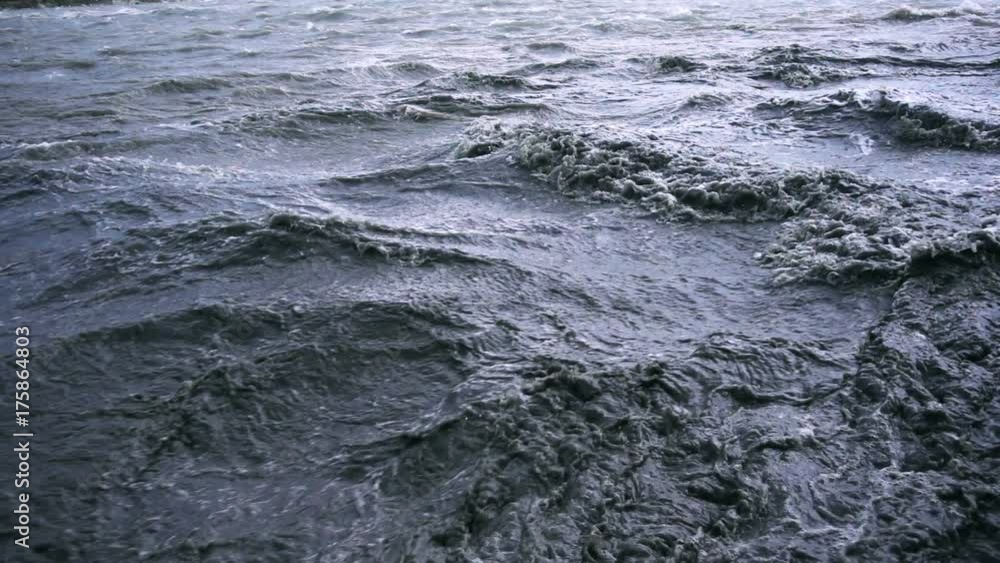 Rippled waves during the storm. Bad weather at sea. Rippled waves during the storm. Bad weather at sea.