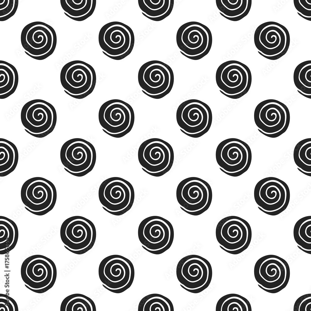 Unique hand drawn seamless pattern with abstract shapes. Vector illustration in monochrome scandinavian style Unique hand drawn seamless pattern with abstract shapes. Vector illustration in monochrome scandinavian style