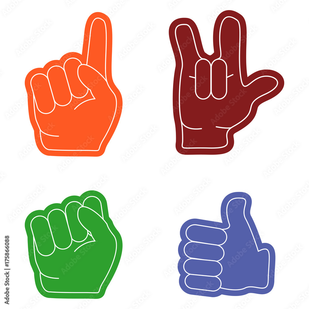Fototapeta premium Hand gestures flat