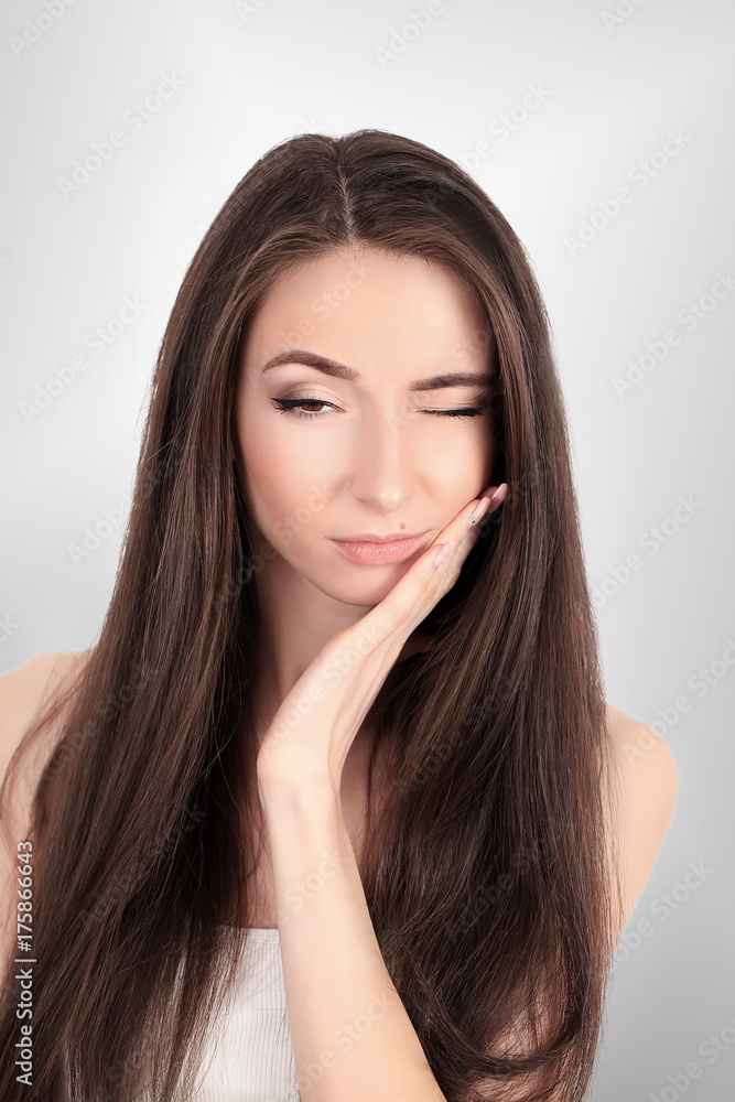 Tooth Pain. Beautiful Woman Feeling Strong Pain, Toothache Tooth Pain. Beautiful Woman Feeling Strong Pain, Toothache