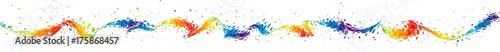 Splash seamless colorful wavy line