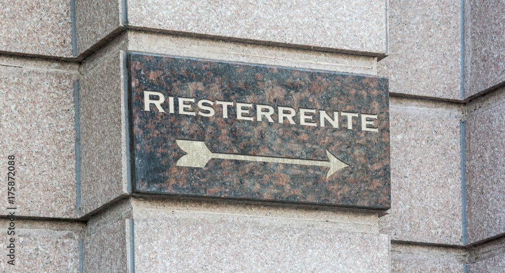Fototapeta premium Schild 204 - Riesterrente