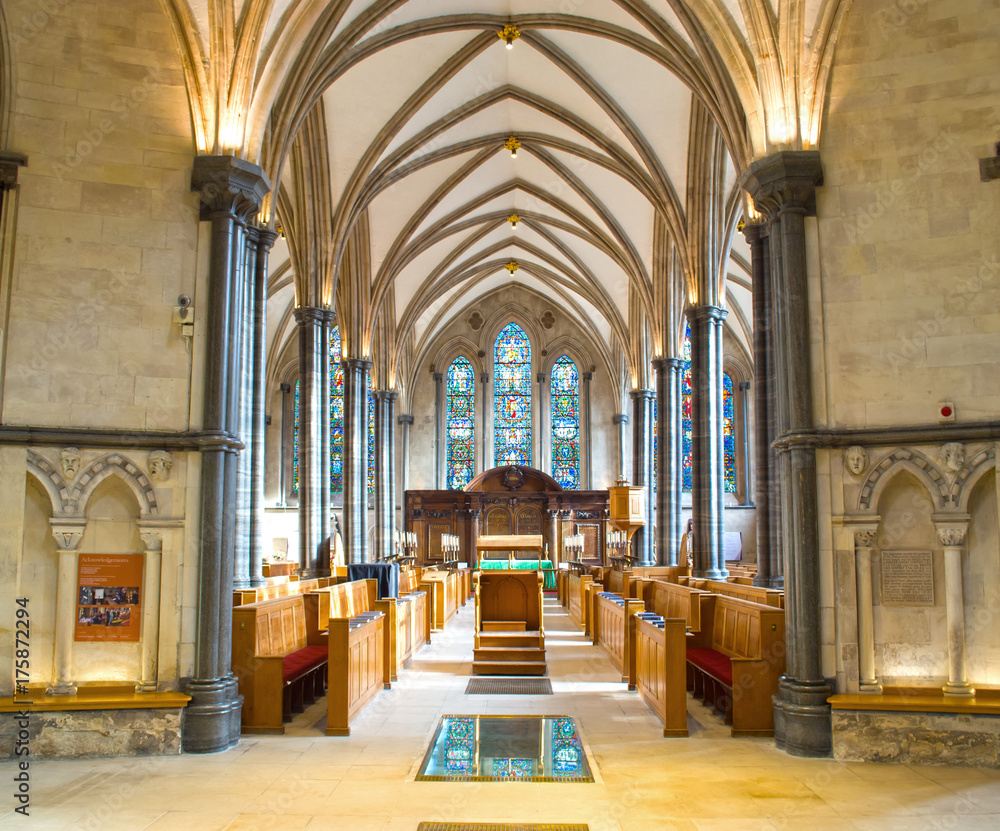 Obraz premium Interior of Temple church,London