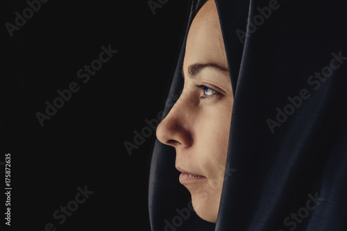 Muslim woman in hijab, close up portrait