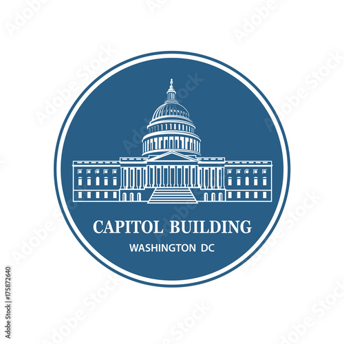 United States Capitol building icon in Washington DC